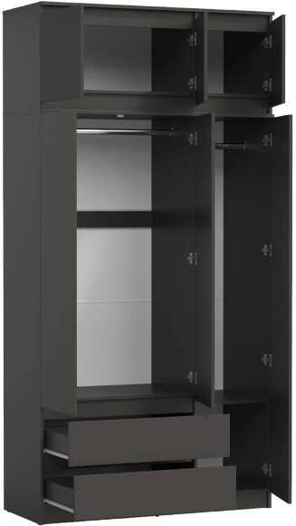 82.02 шкаф + 82.05 тумба Берген Диамант серый