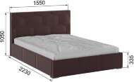 Кровать с ортопедическим основанием Манука (1,4м), Коричневый