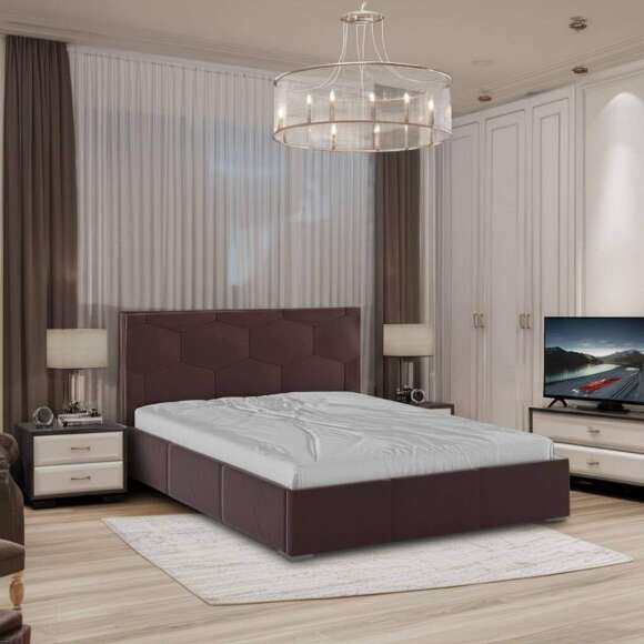 Кровать с ортопедическим основанием Манука (1,4м), Коричневый