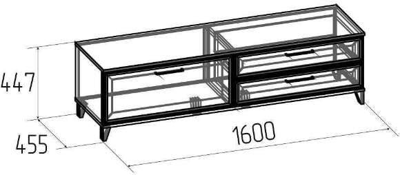 Тумба ТВ Аурелио 3 (Глазов) Белый