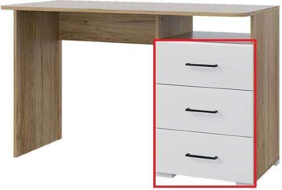 Фасад стола Ненси 3 ящика 1200, белый глянец Фасад стола Ненси 3 ящика 1200, белый глянец