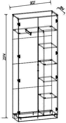 Шкаф двухдверный Тоскана (MLK) 384