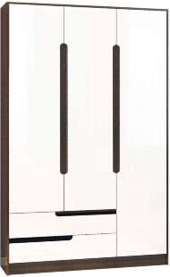 Шкаф трехдверный Гавана ТЭКС (Акрил Белый)