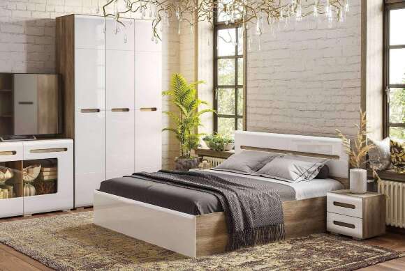 Кровать 160х200 с проложкой Light Наоми КР-11, белый глянец Кровать 160х200 с проложкой Light Наоми КР-11, белый глянец