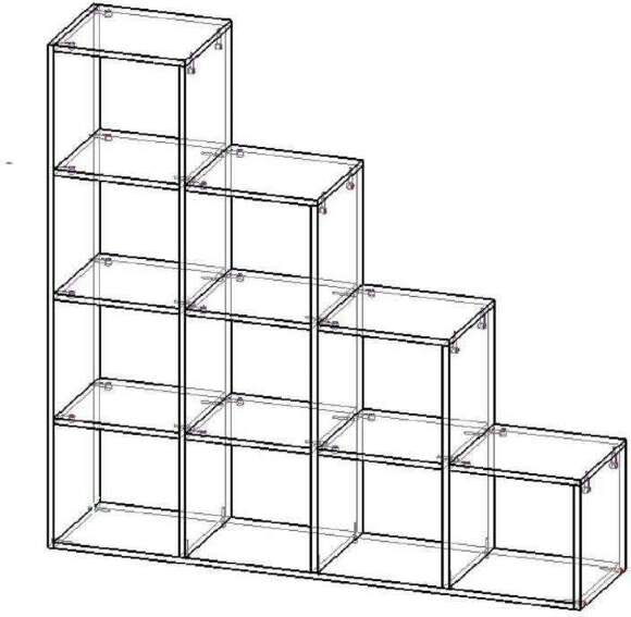 Агата М6 стеллаж белый