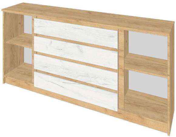 Комод Зара ЗК176-42 (Крафт золотой / Крафт белый)