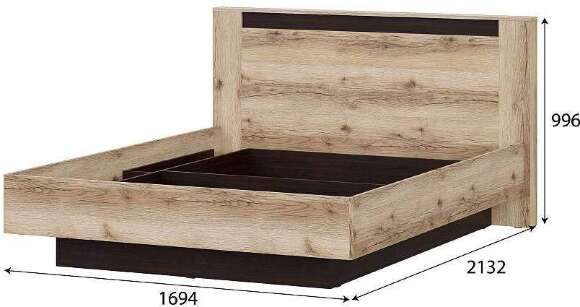 Кровать 160х200 Прага с подъемным механизмом (SV-Мебель) Дуб Делано