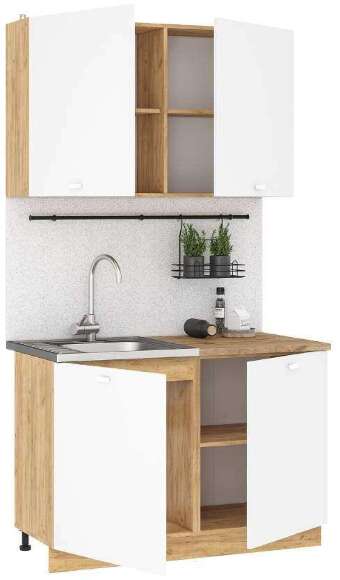 Кухня Дана 1.5 (Белый / Дуб Крафт золотой)