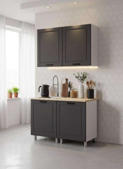 МК Аленушка 1м Астра Сталь,скоба черный,сонома МК Аленушка 1м Астра Сталь,скоба черный,сонома