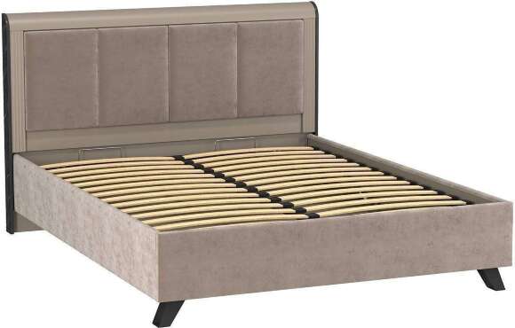 Фиделия кровать двойная 76.14 с под. мех. серый камень / мрамор черный Фиделия кровать двойная 76.14 с под. мех. серый камень / мрамор черный