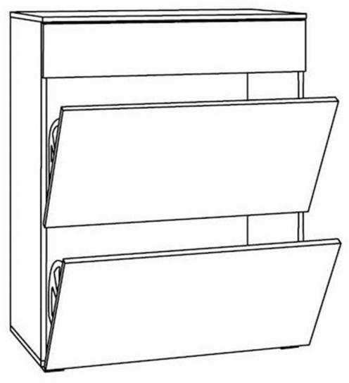 Остин Тумба для обуви 16.121 Серый графит/Дуб Вотан
