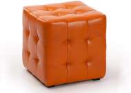 Пуф Лотос Оранжевый экокожа