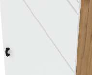 Пенал Байкал, Дуб золотой, Белый матовый