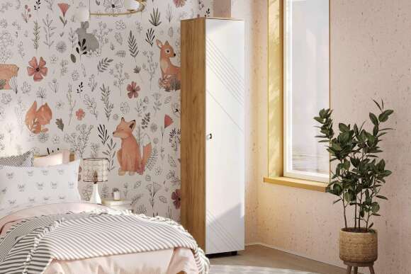 Пенал Байкал, Дуб золотой, Белый матовый