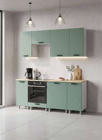 МК Аленушка 2м Орешник Матовая Мята,скоба черный,сонома