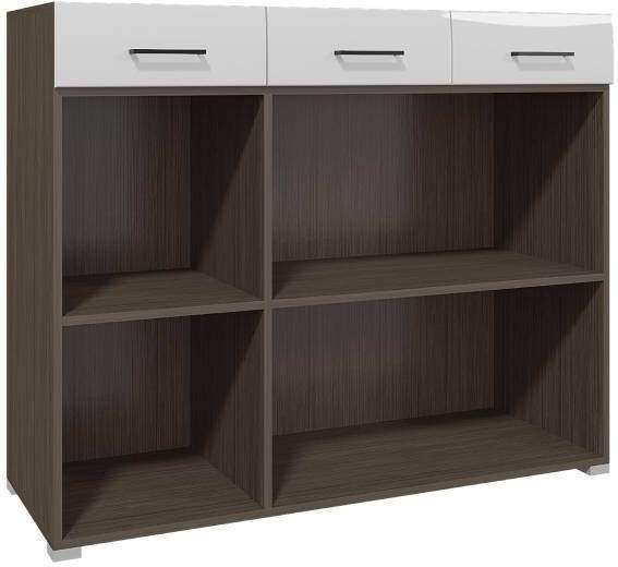 Комод Ненси, венге/белый глянец Комод Ненси, венге/белый глянец