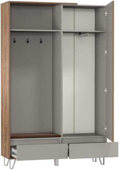 Шкаф для одежды 58.18 Гавана Кейптаун / Серый Шкаф для одежды 58.18 Гавана Кейптаун / Серый