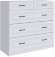 Комод Апполия 5 ящиков (ТЭКС) Белый дуб
