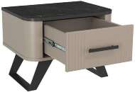 Тумба прикроватная Фиделия 76.07, Серый камень, Мрамор черный Тумба прикроватная Фиделия 76.07, Серый камень, Мрамор черный