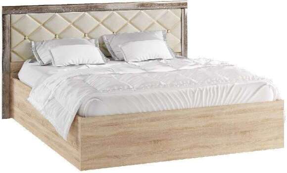 Кровать без основания Мадлен 140х200, дуб шале мореный