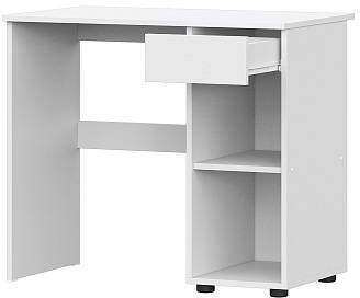 Стол письменный с ящиком Токио (Арника) Белый текстурный