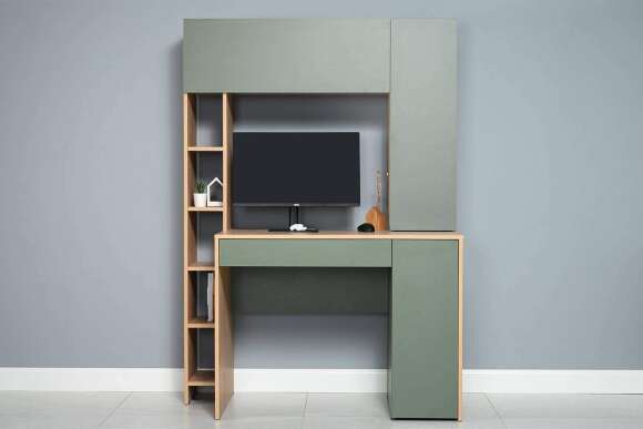 Стол компьютерный Комфорт 12.71, Гикори Рокфорд, Зеленый Стол компьютерный Комфорт 12.71, Гикори Рокфорд, Зеленый