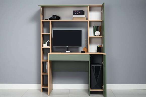 Стол компьютерный Комфорт 12.71, Гикори Рокфорд, Зеленый Стол компьютерный Комфорт 12.71, Гикори Рокфорд, Зеленый