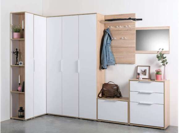 Куба Шкаф для одежды 13.136 Дуб сонома, Белый премиум