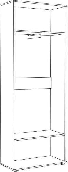 Куба Шкаф для одежды 13.136 Дуб сонома, Белый премиум