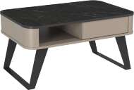 Фиделия стол журнальный 76.10 серый камень / мрамор черный Фиделия стол журнальный 76.10 серый камень / мрамор черный