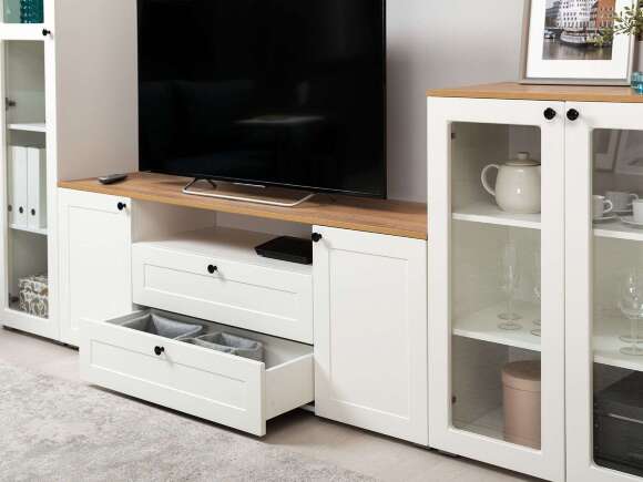 Остин Тумба под ТВ 16.47 белый/дуб золотой