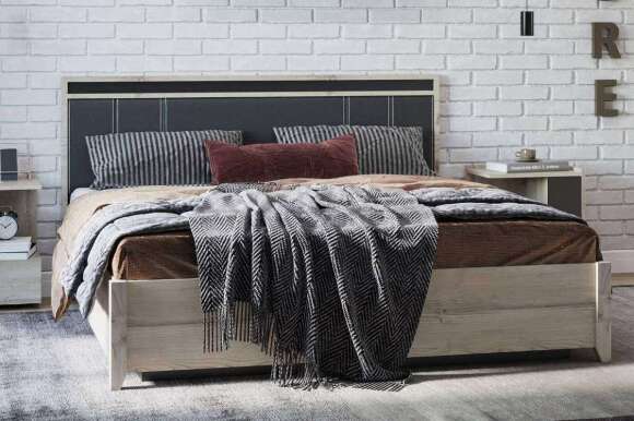 Кровать с подъемным механизмом 140х200 NATURE Люкс 308 (Глазов) Гаскон пайн