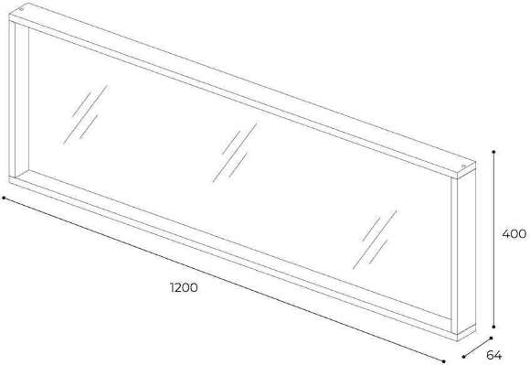 Зеркало настенное Феникс, графит/маус софт Зеркало настенное Феникс, графит/маус софт