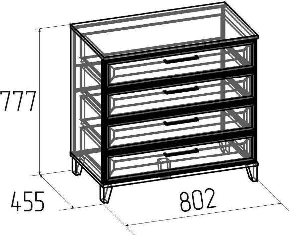 Комод Аурелио 6 (Глазов) Антрацит
