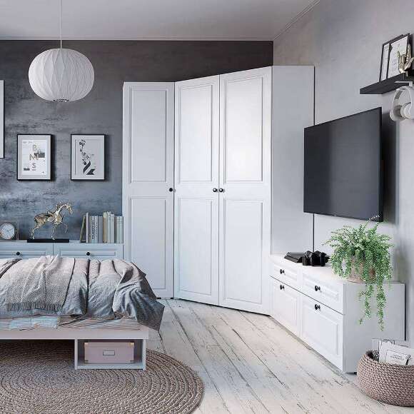 Шкаф угловой Софт ШКУ-01 (БТС) Белый Шкаф угловой Софт ШКУ-01 (БТС) Белый