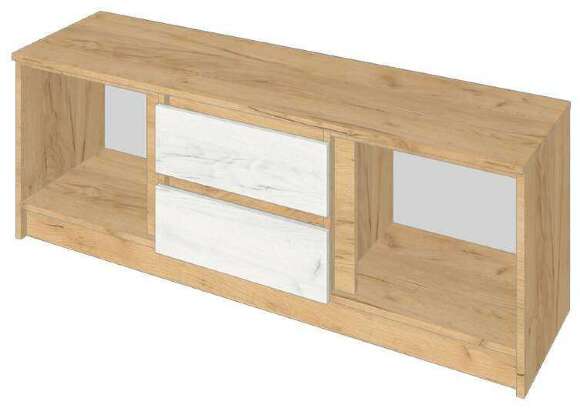 Тумба для ТВ Зара  ЗТ131-22 (Крафт золотой / Крафт белый)