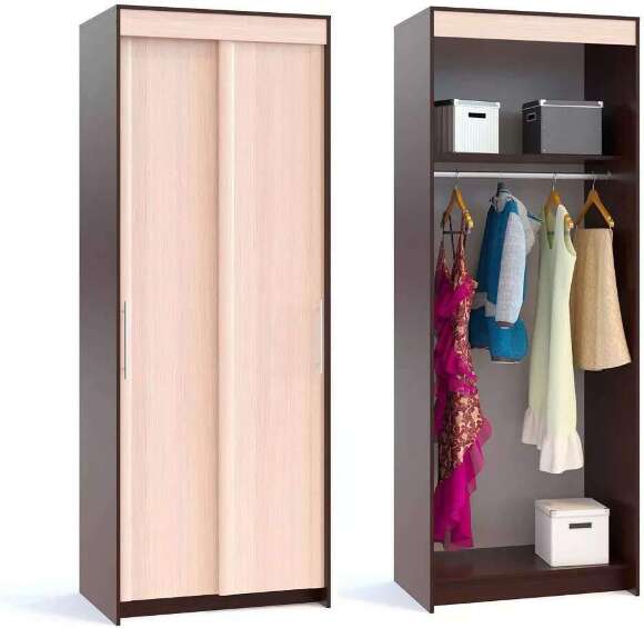 Шкаф-купе Контур ШР-96.1 Венге/ Беленый дуб Шкаф-купе Контур ШР-96.1 Венге/ Беленый дуб