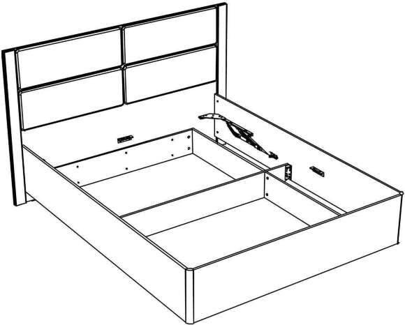 НМ 040.52 Кровать Livorno /дуб бунратти / софт панакота НМ 040.52 Кровать Livorno /дуб бунратти / софт панакота