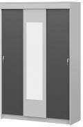 Шкаф-купе Бассо, серый/серый графит