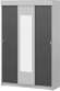 Шкаф-купе Бассо, серый/серый графит Шкаф-купе Бассо, серый/серый графит