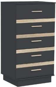 Комод высокий 3 Анона, антрацит
