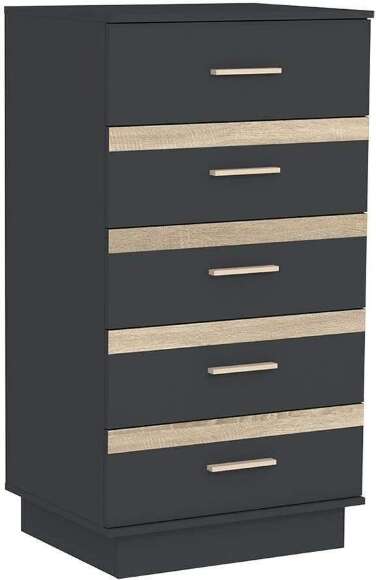 Комод высокий 3 Анона, антрацит