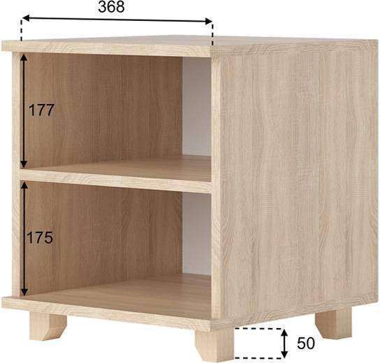 Ньёрд Тумба прикроватная 1ст Дуб Сонома / Ива пепельная Ньёрд Тумба прикроватная 1ст Дуб Сонома / Ива пепельная