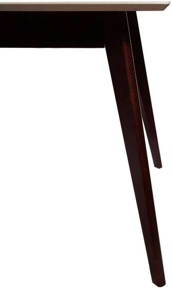 Стол обеденный круглый Олсон Мини 100, грецкий орех/слоновая кость