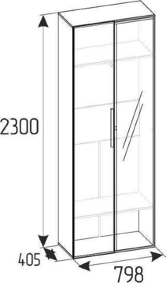 Шкаф для одежды с зеркалом Nature 92 Глазов-мебель