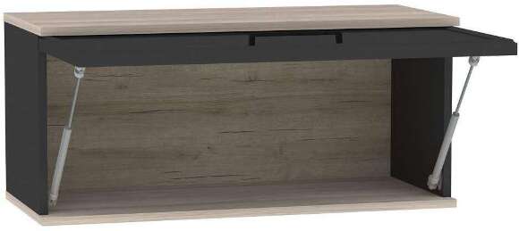 Шкаф навесной Аурелио 4 (Глазов) Антрацит