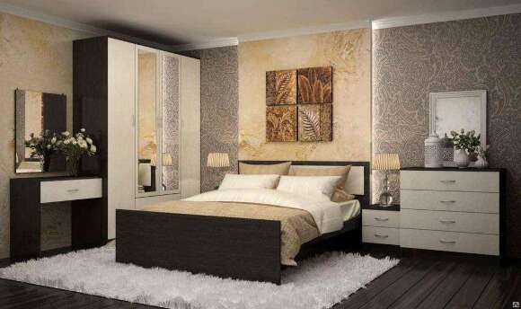 Кровать 140х200 Фиеста БТС с проложками из ДСП (Венге)