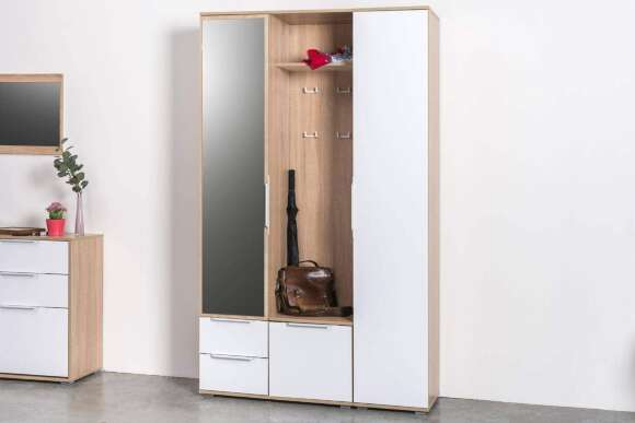 Куба Шкаф комбинированный 10.14 Дуб сонома, Белый премиум