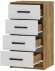 Комод Мия КМ-02 (Семья Мебелони) Крафт / Белый