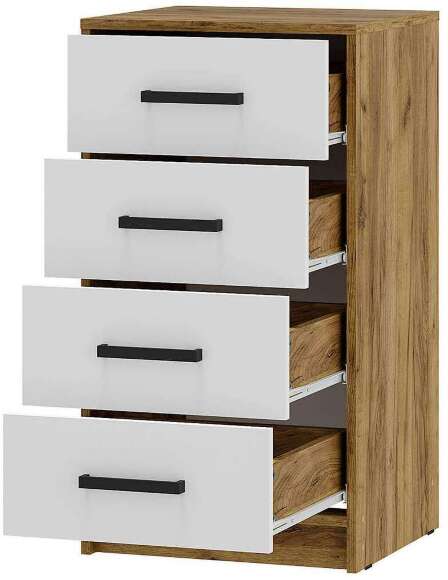 Комод Мия КМ-02 (Семья Мебелони) Крафт / Белый